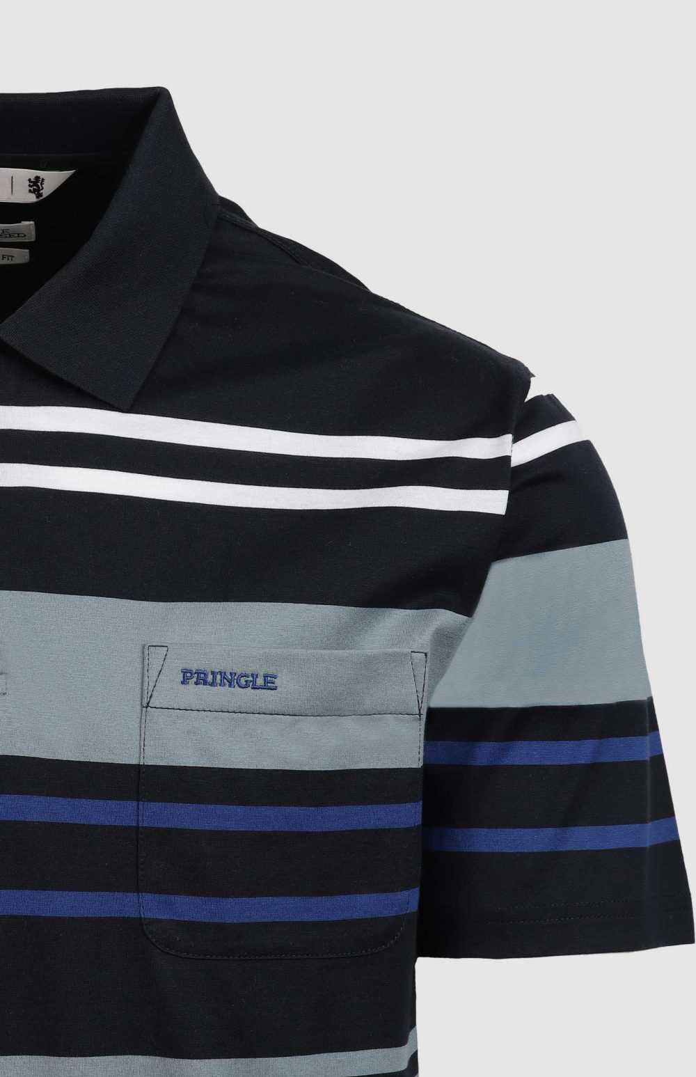 Pringle Michael Striped Mercerised Golfer - Image 2