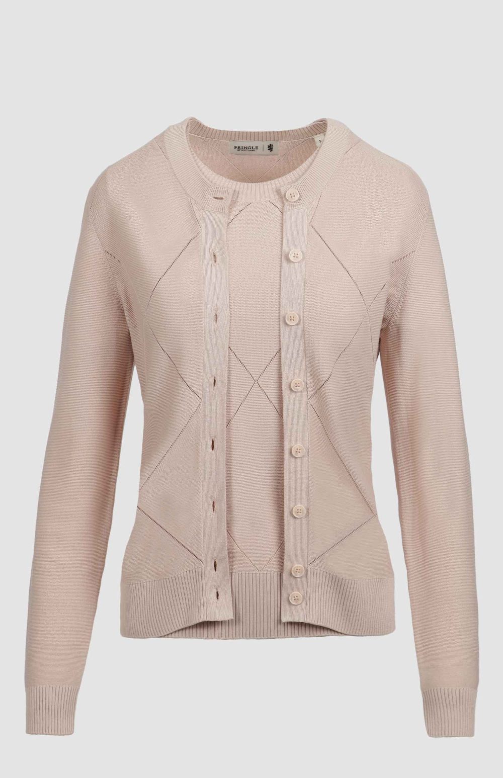 Pringle Claire Open Knite Argyle Cardigan