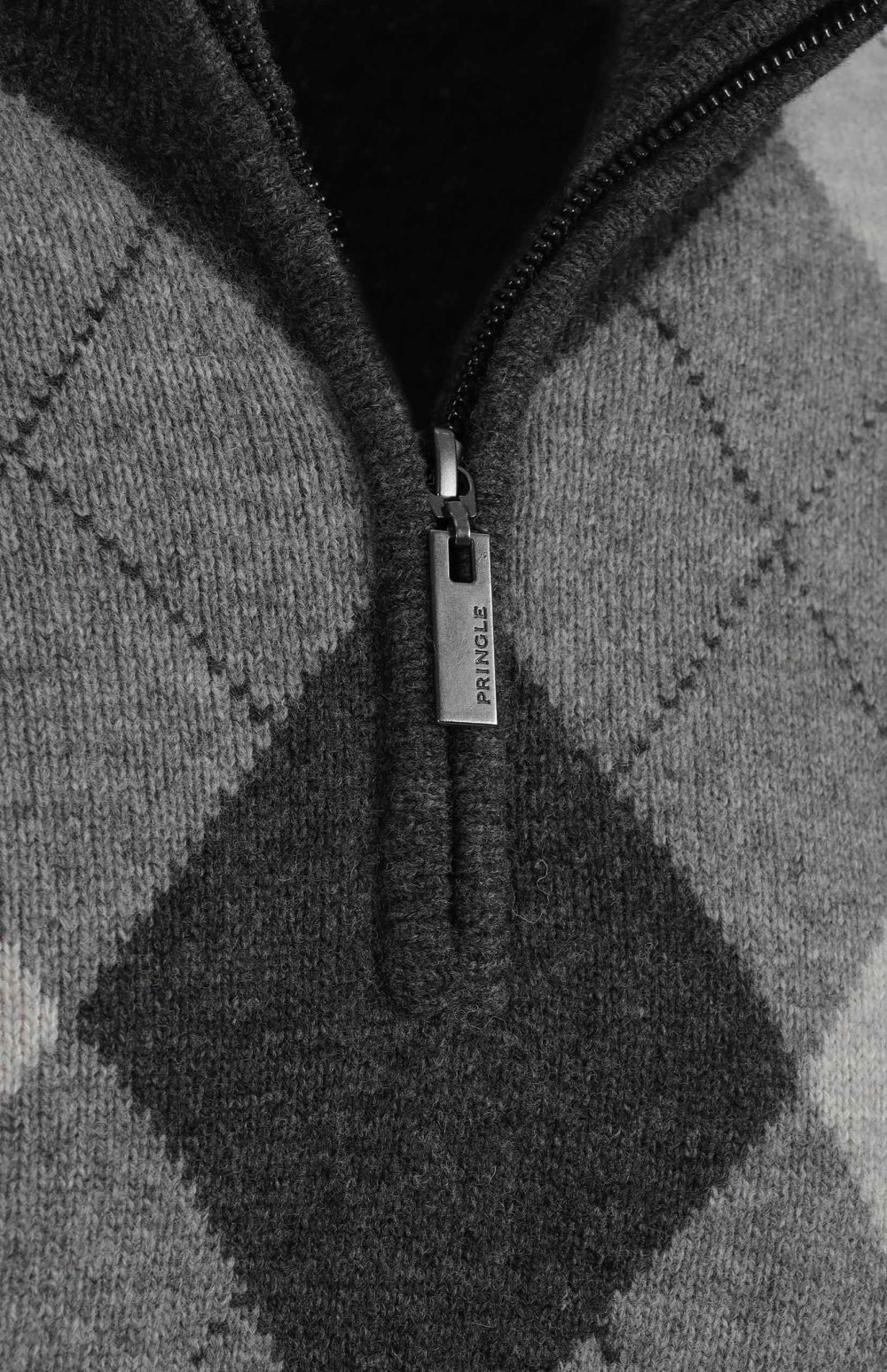 Pringle Wayne 1/4 Zip Argyle Knitwear - Image 3